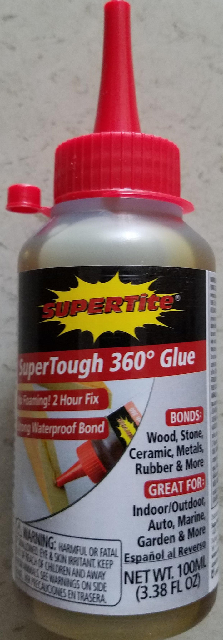 Ref-1056 Supertite SUPER TOUGH 360 GLUE (No Foaming)- 100ml (3.38oz) Bottle