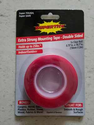 Ref-1041 Supertite Extra Strong Double sided Mounting Tape 0.75"x78"